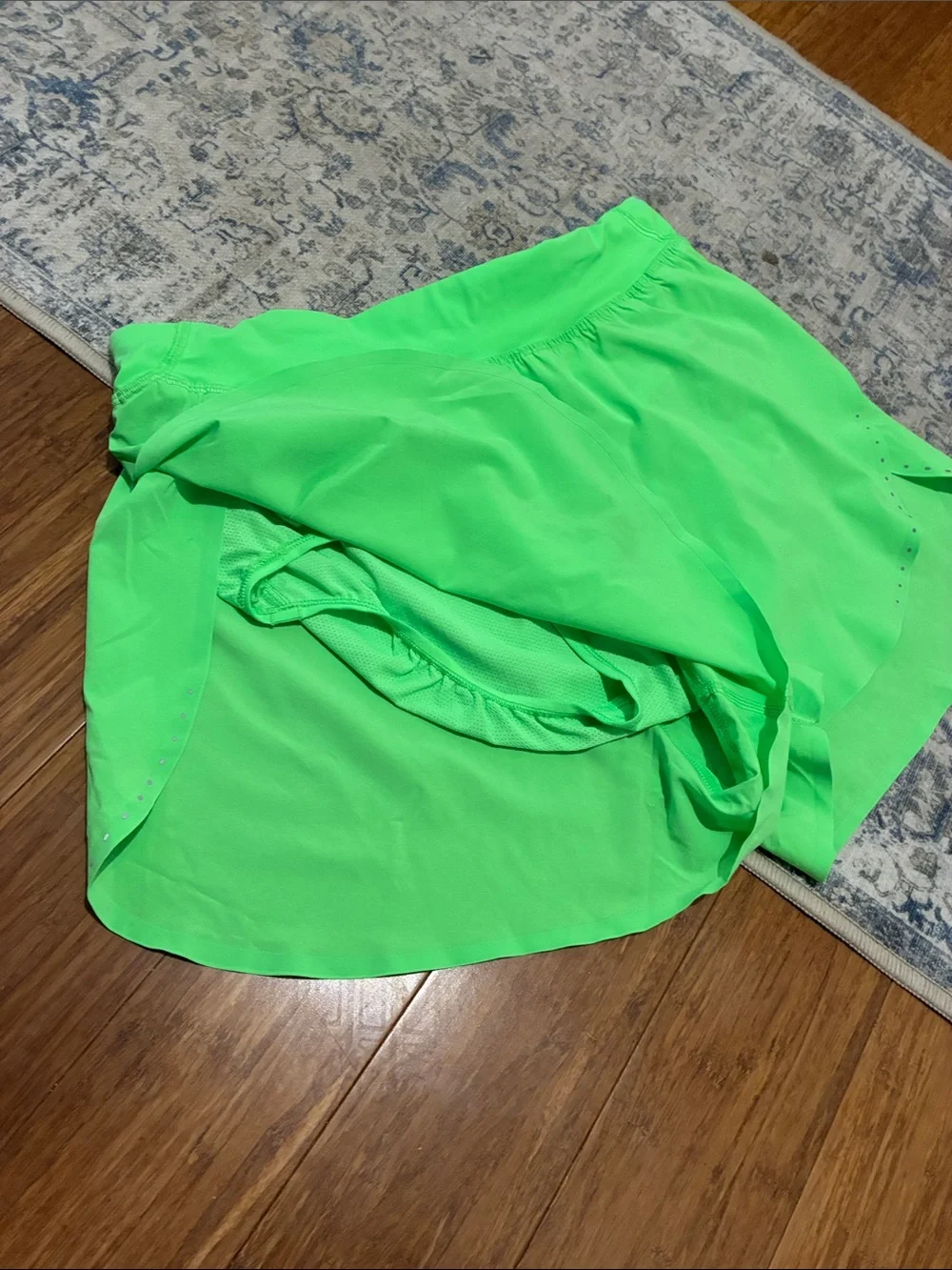 Lululemon Neon Green Women's Athletic Running Shorts - size 8